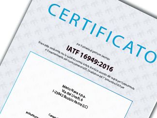 Certificazione IATF 16949:2016